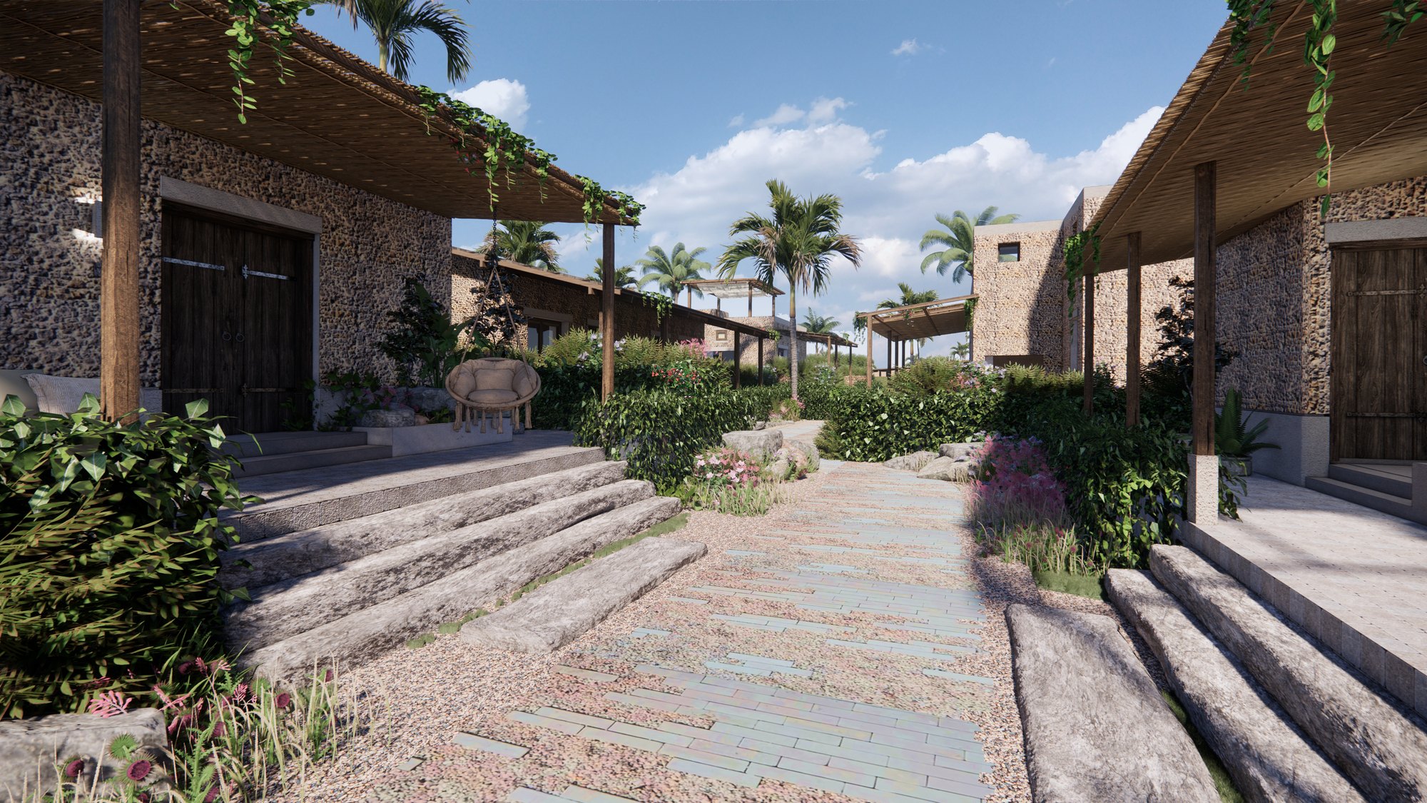Render — Liyongo, beachside elevation