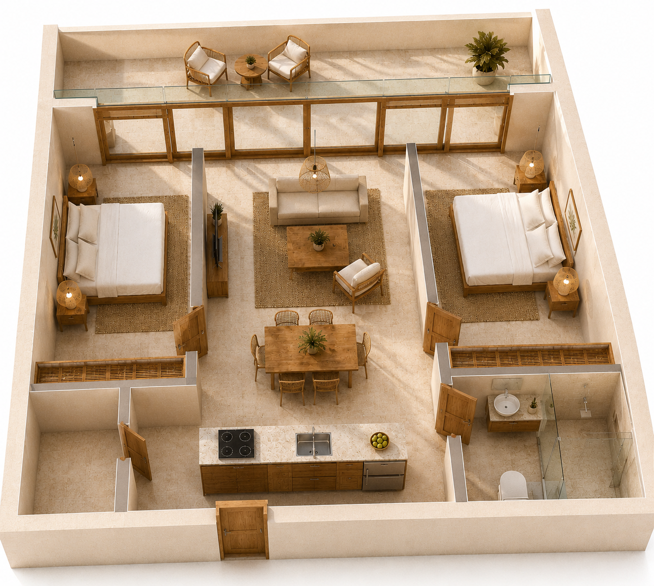 2-Bedroom floorplan