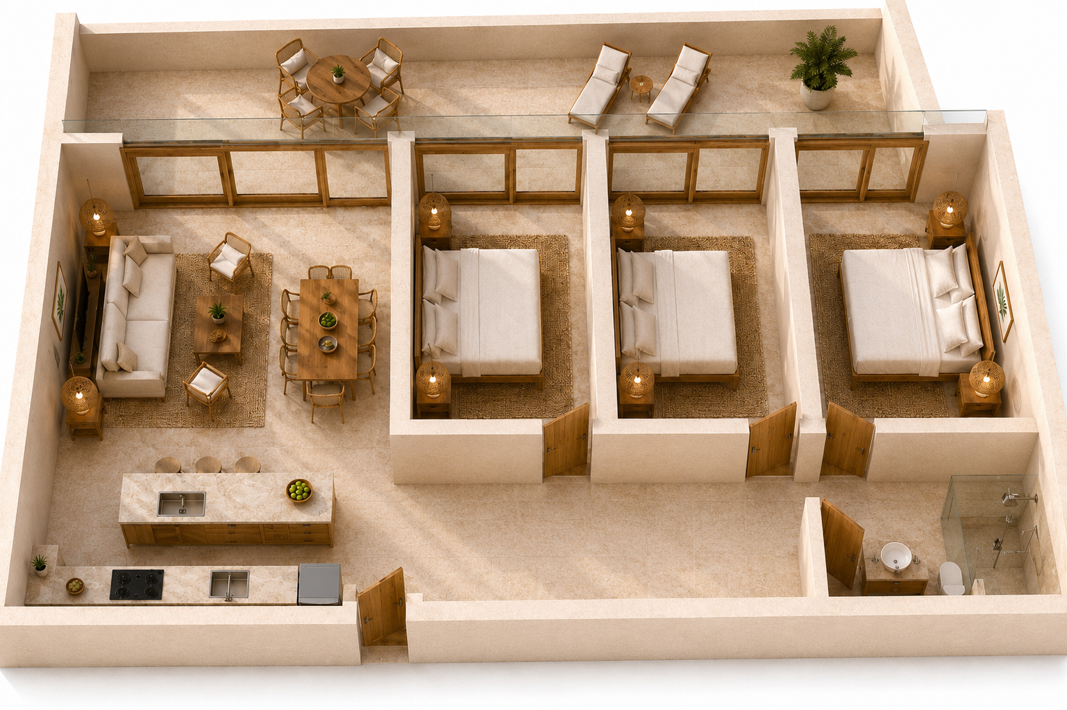 3-Bedroom floorplan