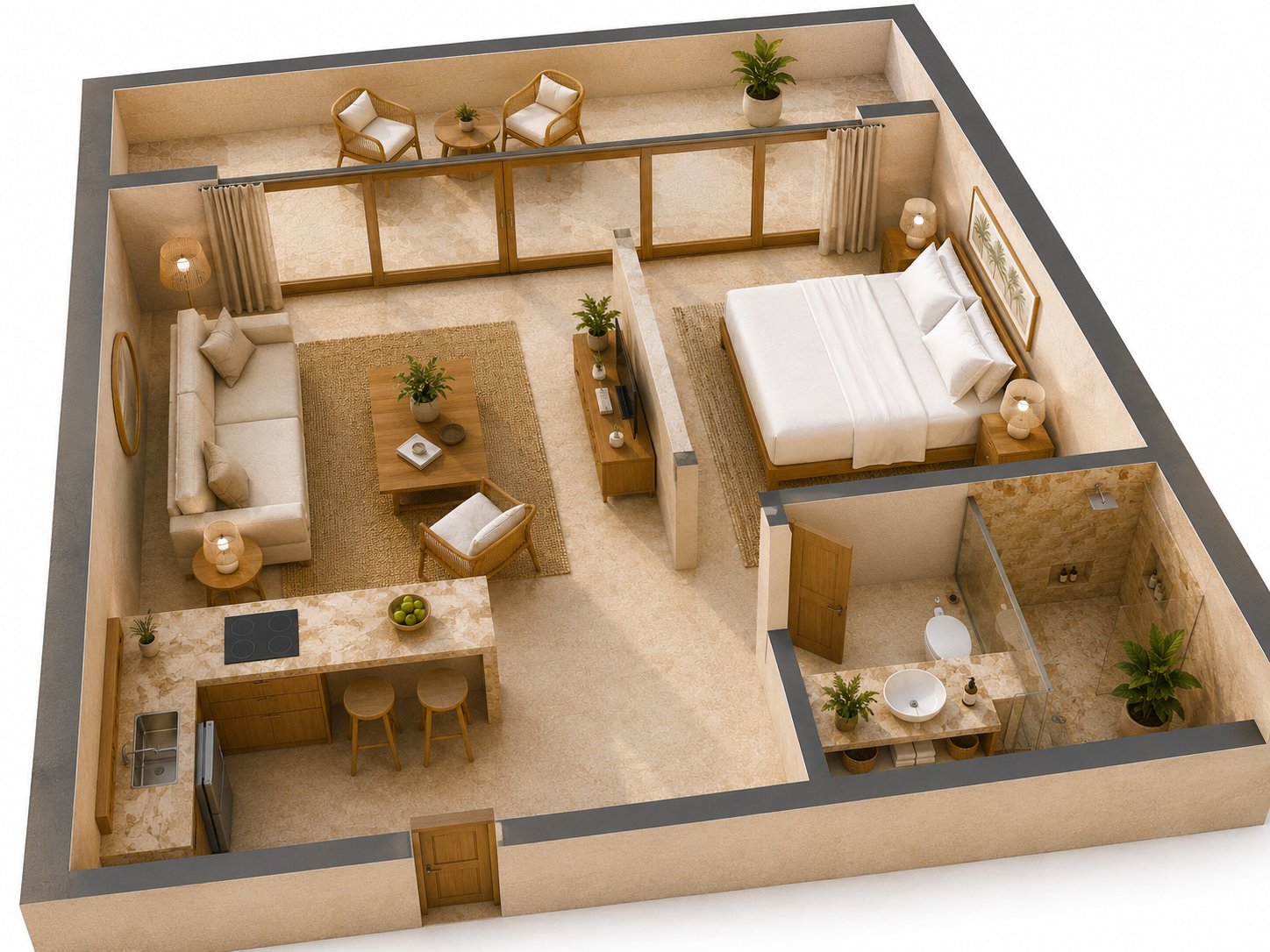 Studio floorplan