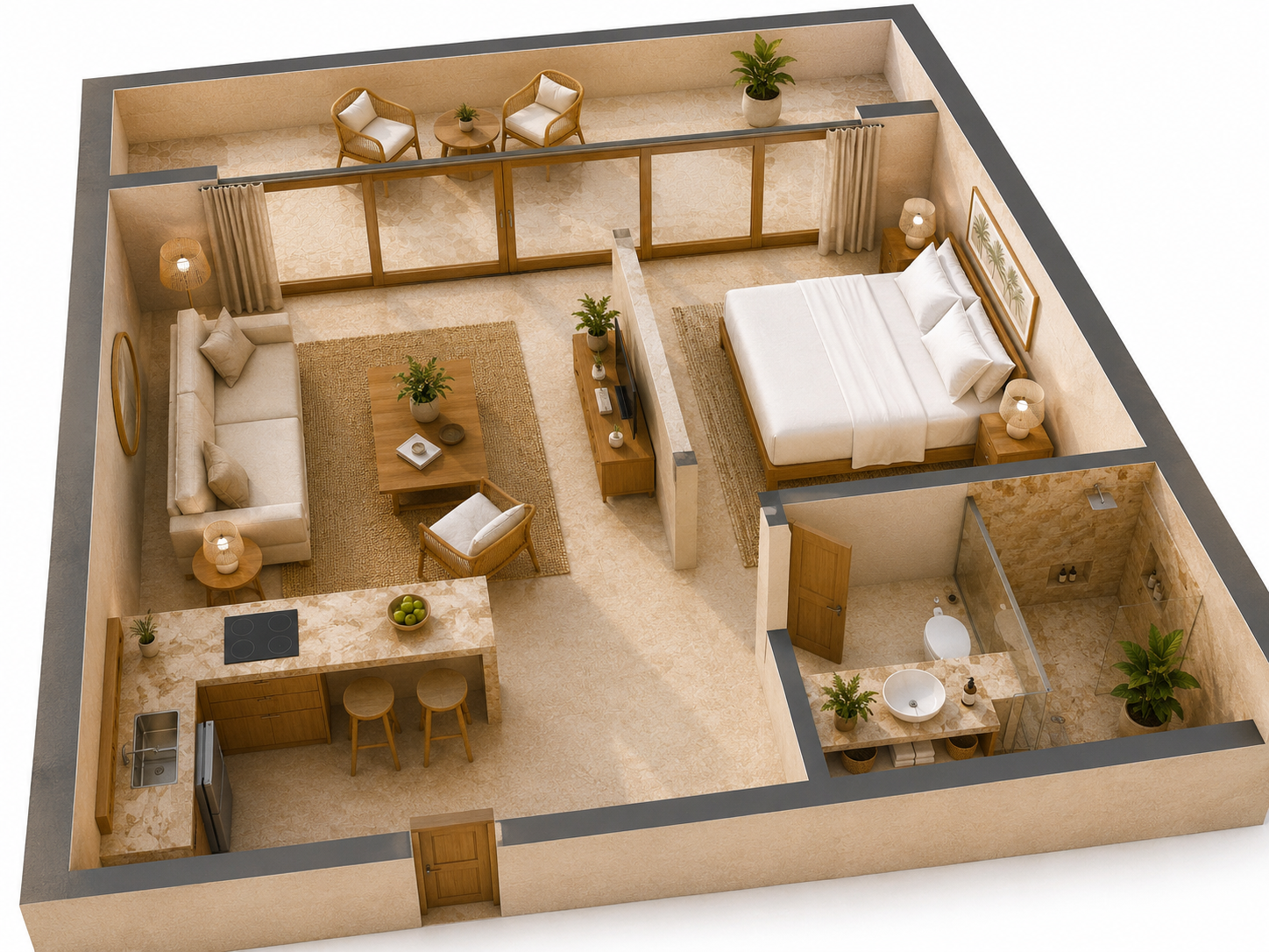 Studio floorplan